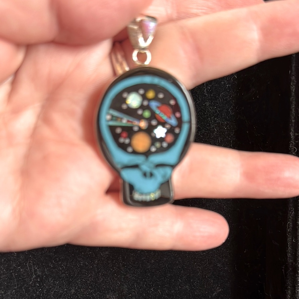 Space-Themed Skull Pendant